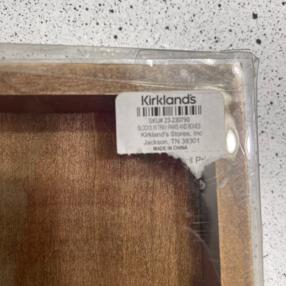 NWOT Wooden dog print Tic Tac Toe - Picture 5 of 5